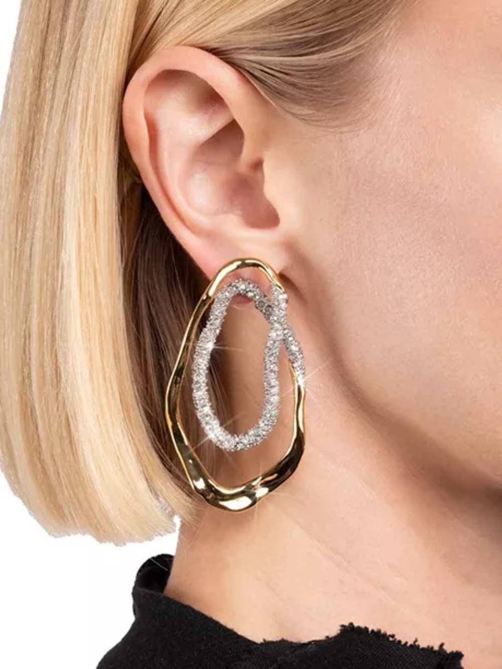 Alexis Bittar Solanales Double Loop Post Earrings - Picture 2 of 8